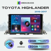 Магнитола Zenith Toyota Highlander 2015-2017, Android 12, 2/32ГБ, 4-ядерный процессор, QLED экран с разрешением 1280*720, чип-усилитель YD7388 / Тойота Хайлендер