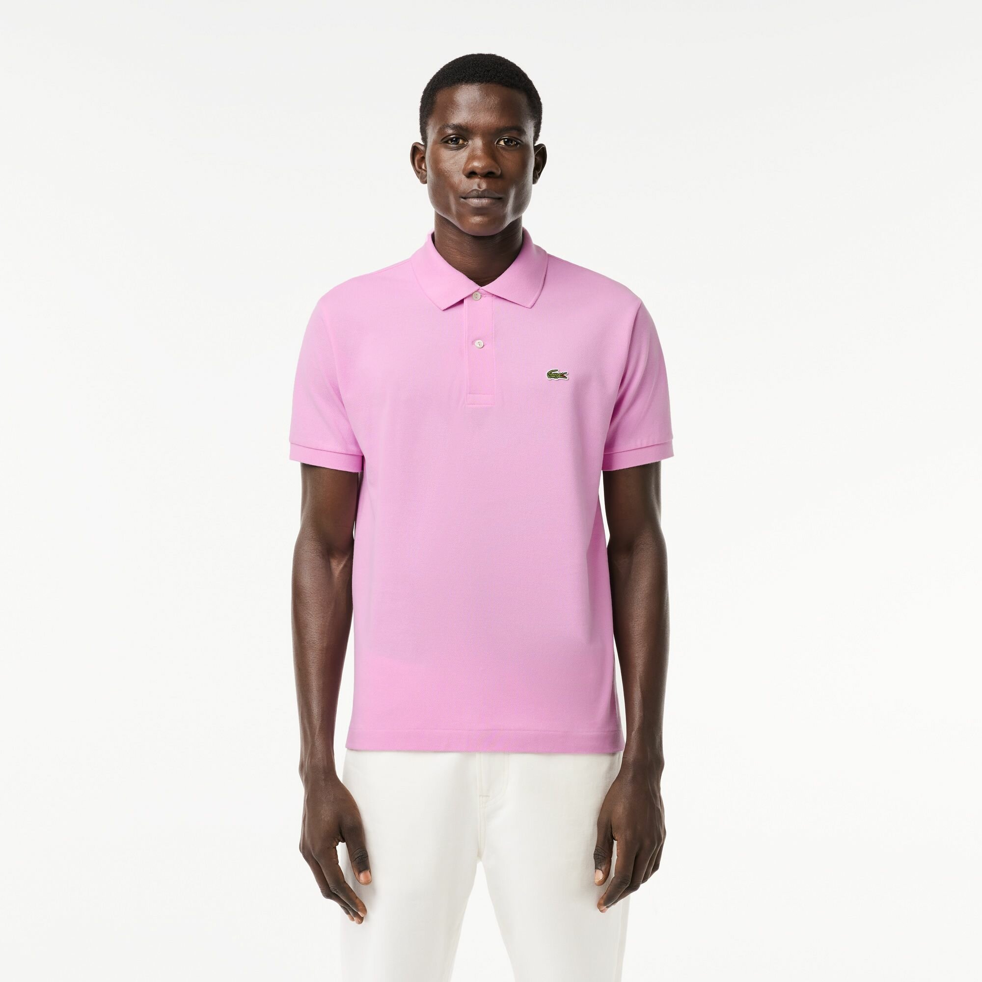 Мужское поло Lacoste Classic Fit, ярко-розовый, 54
