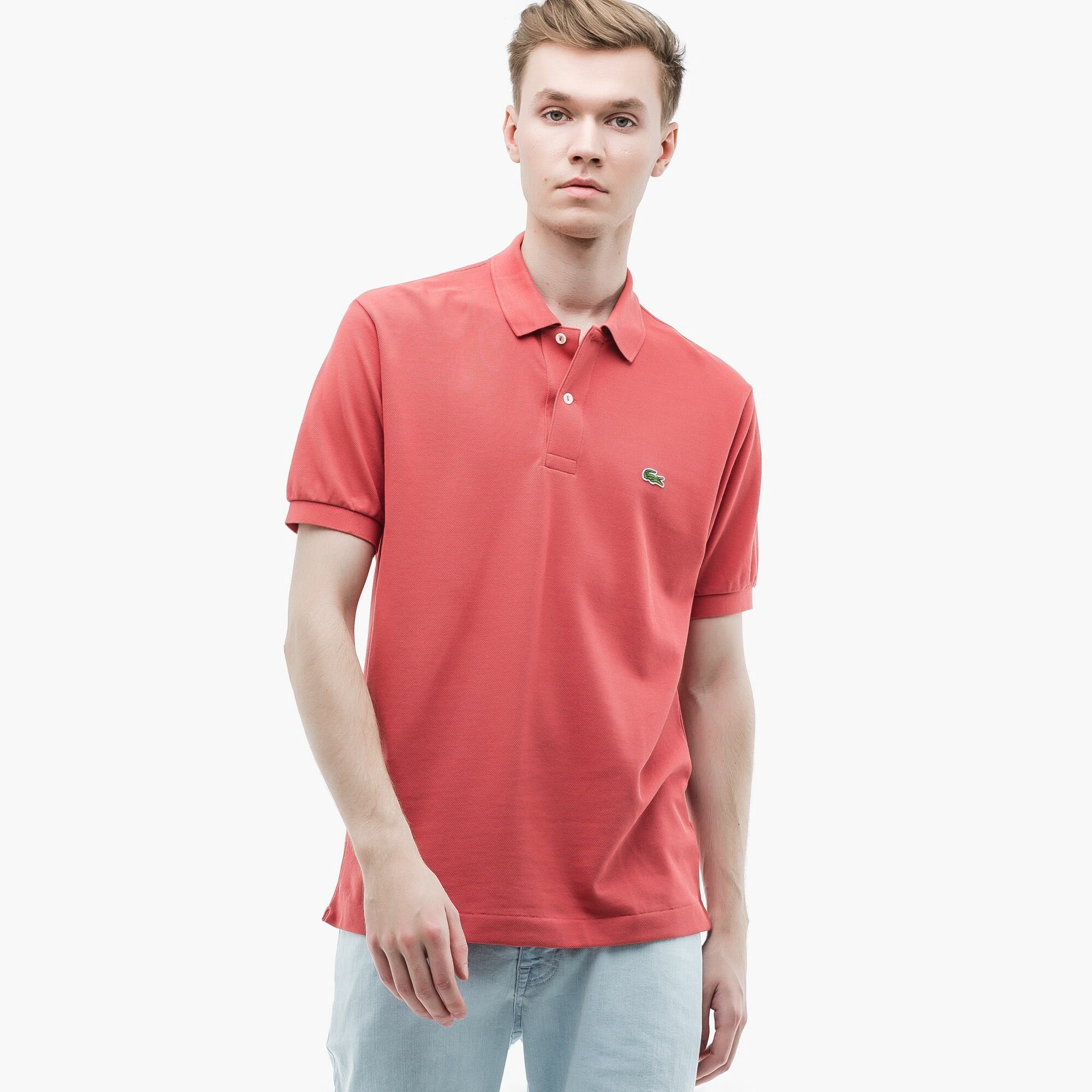 Мужское поло Lacoste Classic Fit, розовый, 48