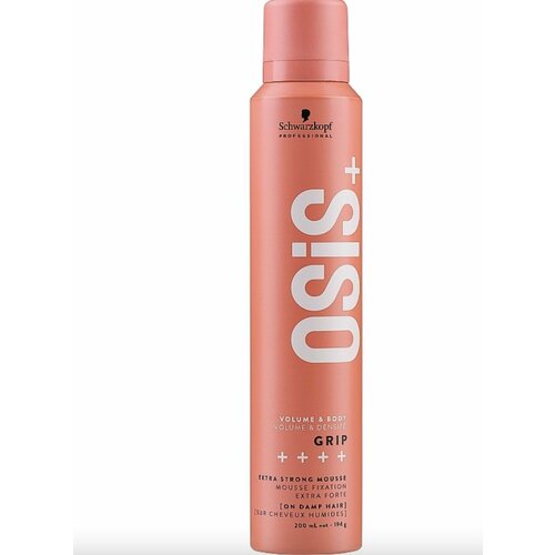 Schwarzkopf OSiS+ Grip - Мусс для волос ультрасильной фиксации, 200 мл schwarzkopf osis grip мусс для волос ультрасильной фиксации 200 мл