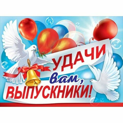 Плакат Удачи вам выпускники 3200346 322₽