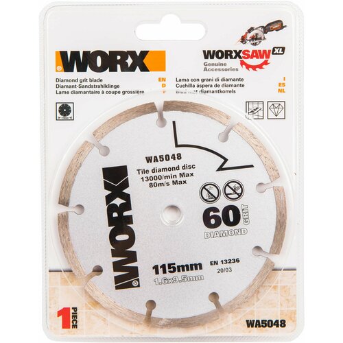 Отрезной диск алмазный WORX WA5048 алмазный пильный диск worx wa6075