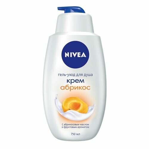 Nivea Гель-уход для душа Крем абрикос 750 мл 1 шт