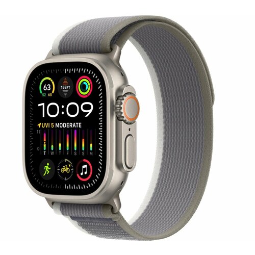 Умные часы Apple Watch Ultra 2 49 мм Titanium Case GPS Cellular Green Gray Trail Loop 7399900₽