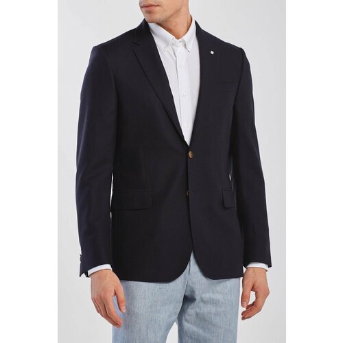 Пиджак GANT, размер 48, синий пиджак gant размер 48 хаки