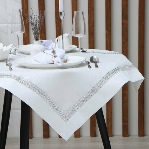 Скатерть 85x85 см Квадратная Узоры Полиэстер 3866₽