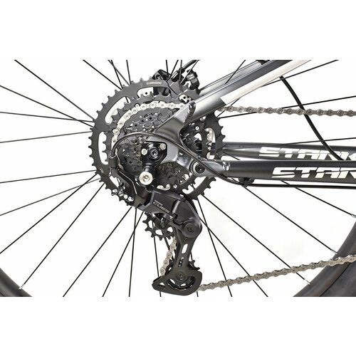 Велосипед Stark Tactic FS 29.4 HD (2024) 18 серый матовый/серебристый металлик