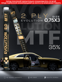 Пленка тонировочная "MTF" в тубе "Premium Еvolution" 2-ух слойная 2PL 35% Сharcol (0.75м х 3м)
