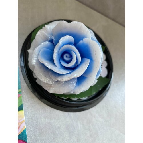 Сувенирное мыло ручной работы Роза в куполе/мыло в виде розы/цветы из мыла. мыло ручной работы цветы роза из мыла в колбе ароматная