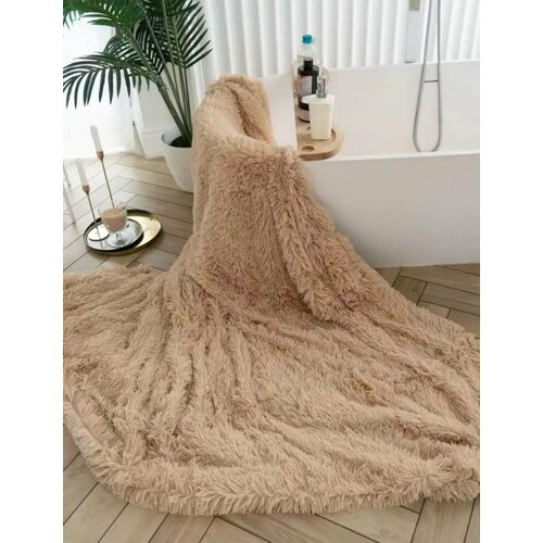 Пушистый плед с длинным ворсом Евростандарт 200х220 см 1590₽