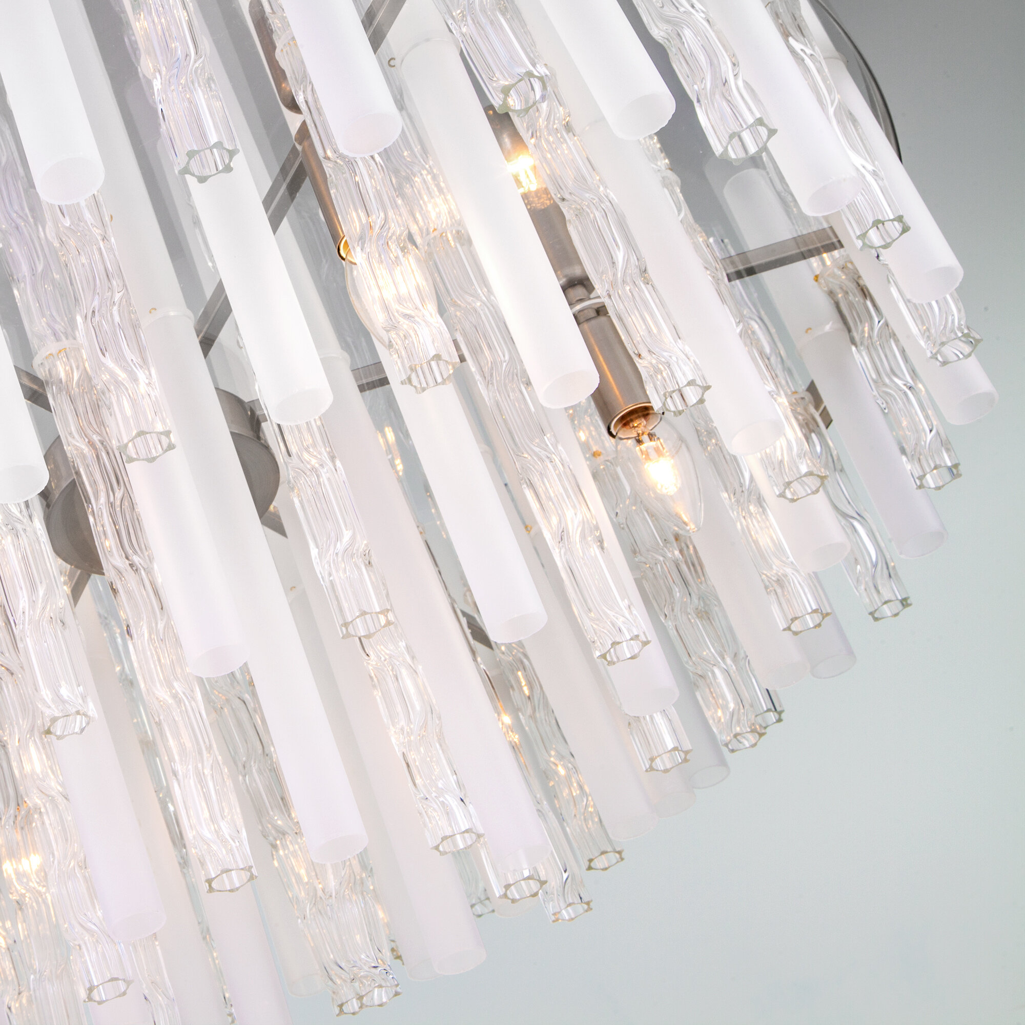 Умная потолочная люстра Bogate's 367/9 Smart Hollis никель E14 Minimir Home - фото №5