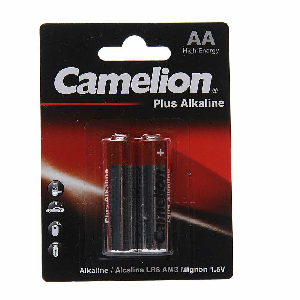 Батарейка AA LR6 1.5V блистер 2шт. (цена за 1шт.) Alkaline Plus, LR6-BP2, CAMELION