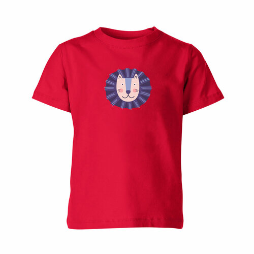 Футболка Us Basic, размер 4, красный детская футболка котогороскоп кот лев 128 синий
