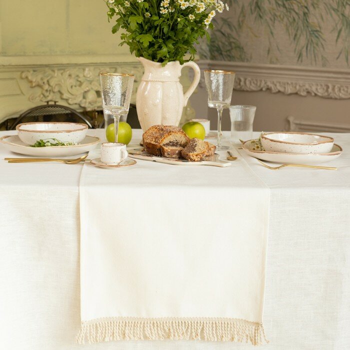 фото Этель Дорожка на стол Этель Home and linen 40х150 см, лён 56%, хлопок 44% 405 г/м2