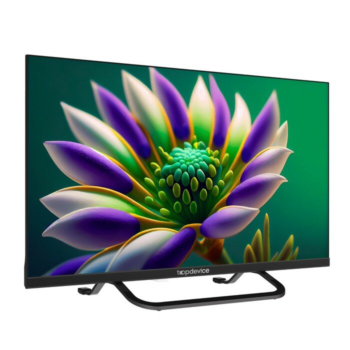 Телевизор Topdevice TDTV24CS04HBK, 24",1366x768, DVB-/T2/C/S2, HDMI 3, USB 2, smart tv, чёрный