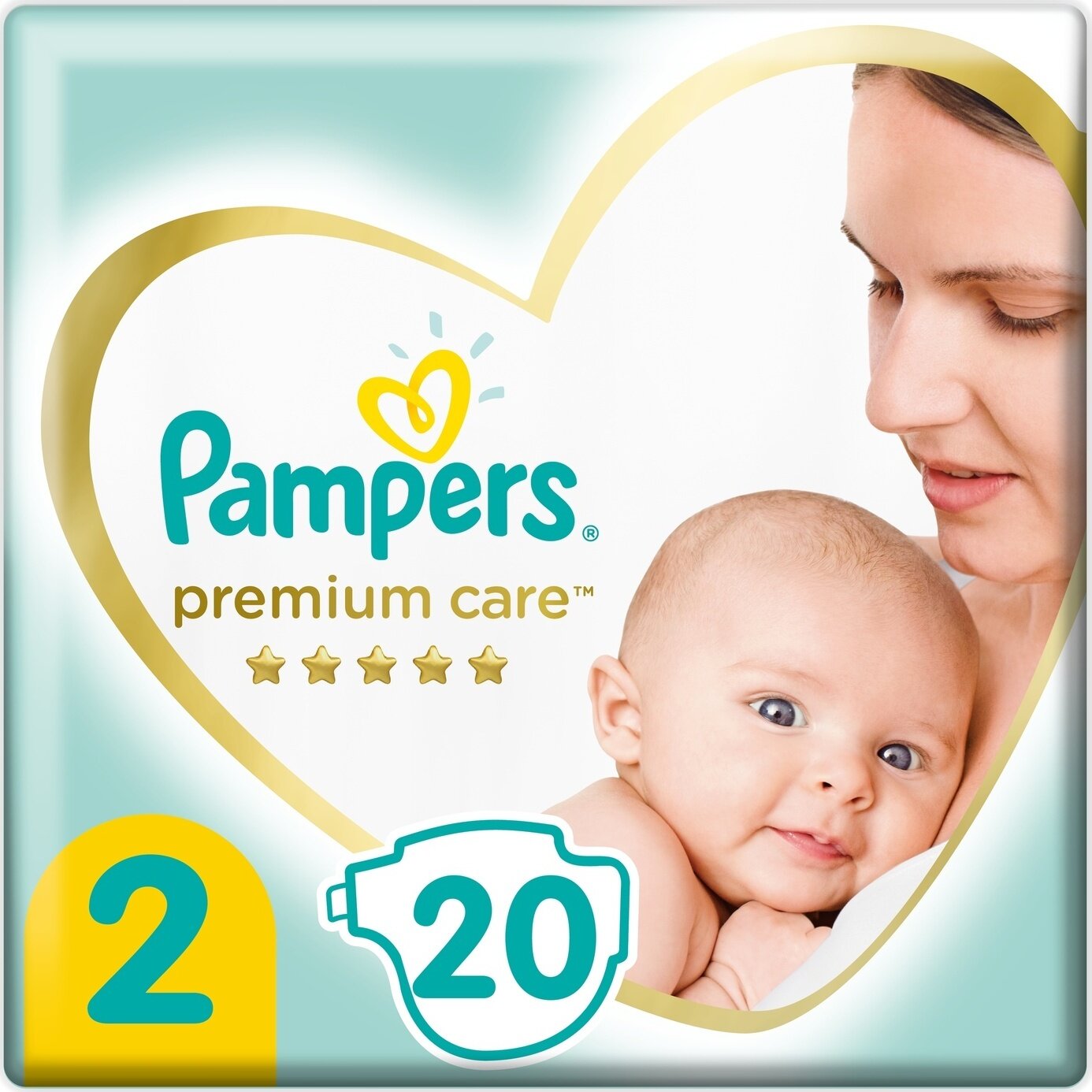 Подгузники Pampers Premium Care для малышей 4-8 кг, 2 размер, 20 шт