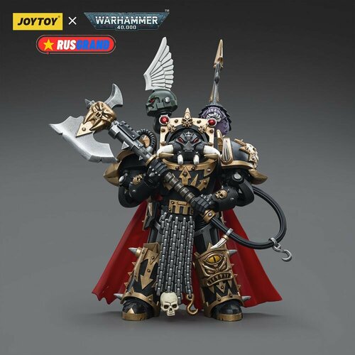 фигурка подвижная chaos space marines black legion chaos lord in terminator armour 1 18 Подвижная фигурка JOYTOY Warhammer 40000 Chaos Space Marines Black Legion Chaos Lord in Terminator Armour