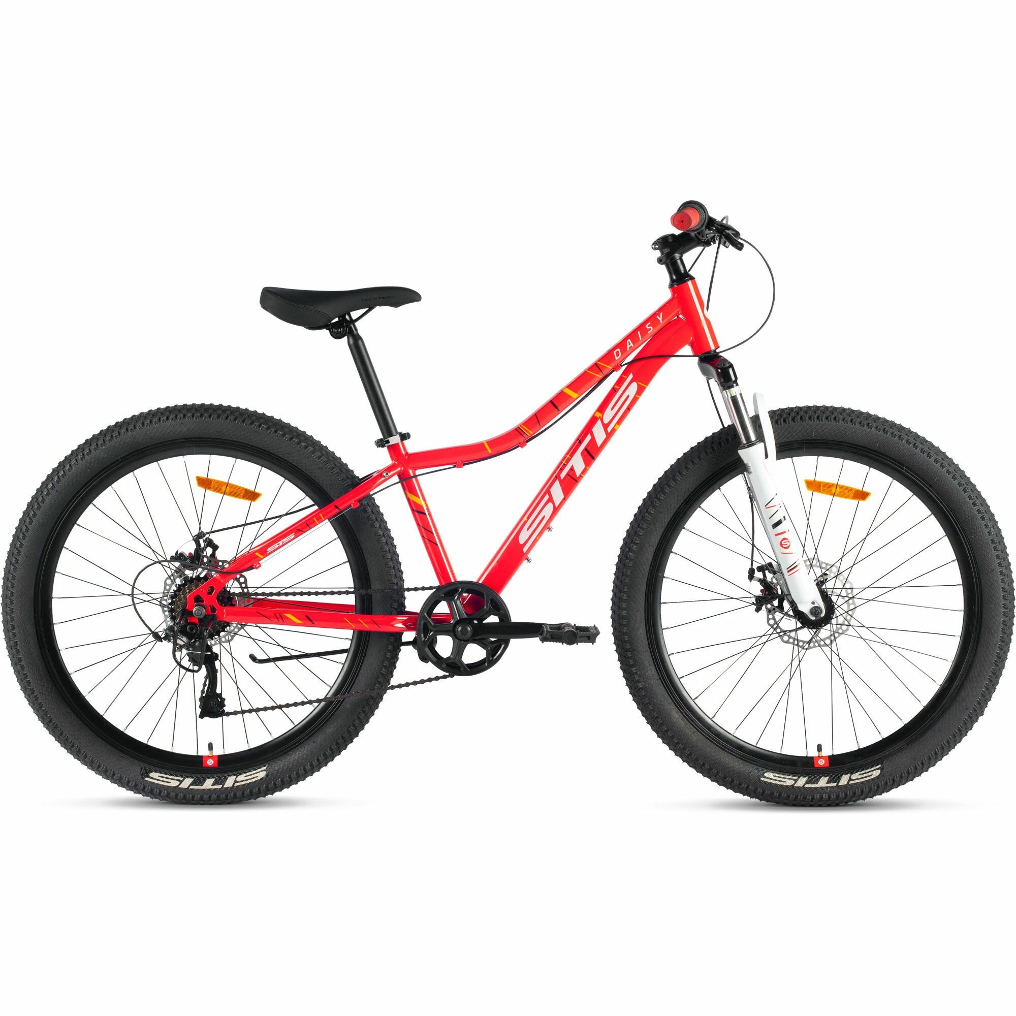 Велосипед SITIS DAISY 26" 7sp (2024) Red-White-Yellow, подростковый для девочек, сталь, рама 13.5, рост 145-160