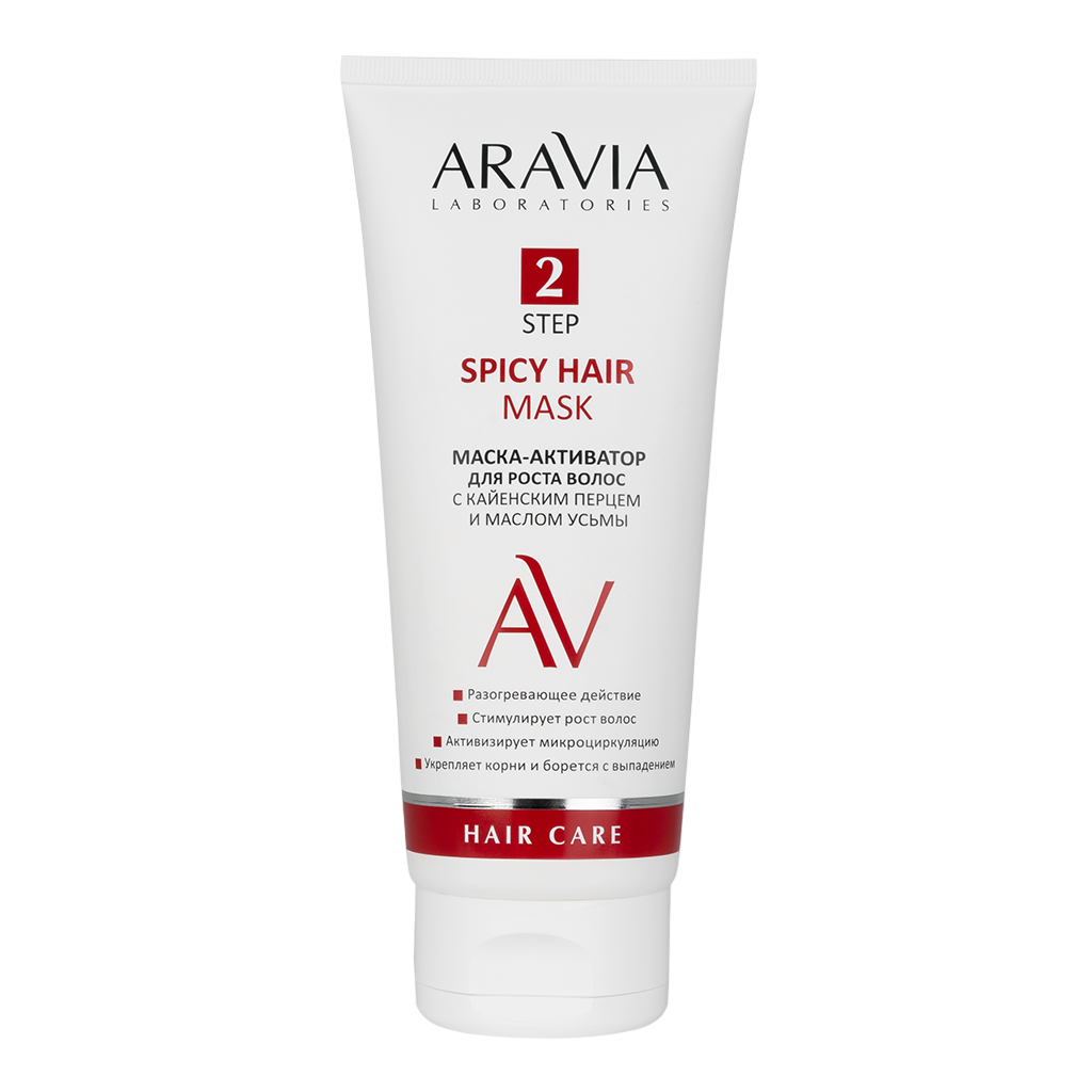 Aravia Laboratories Маска-активатор для роста волос с кайенским перцем и маслом усьмы Spicy Hair Mask 200 мл 1 шт