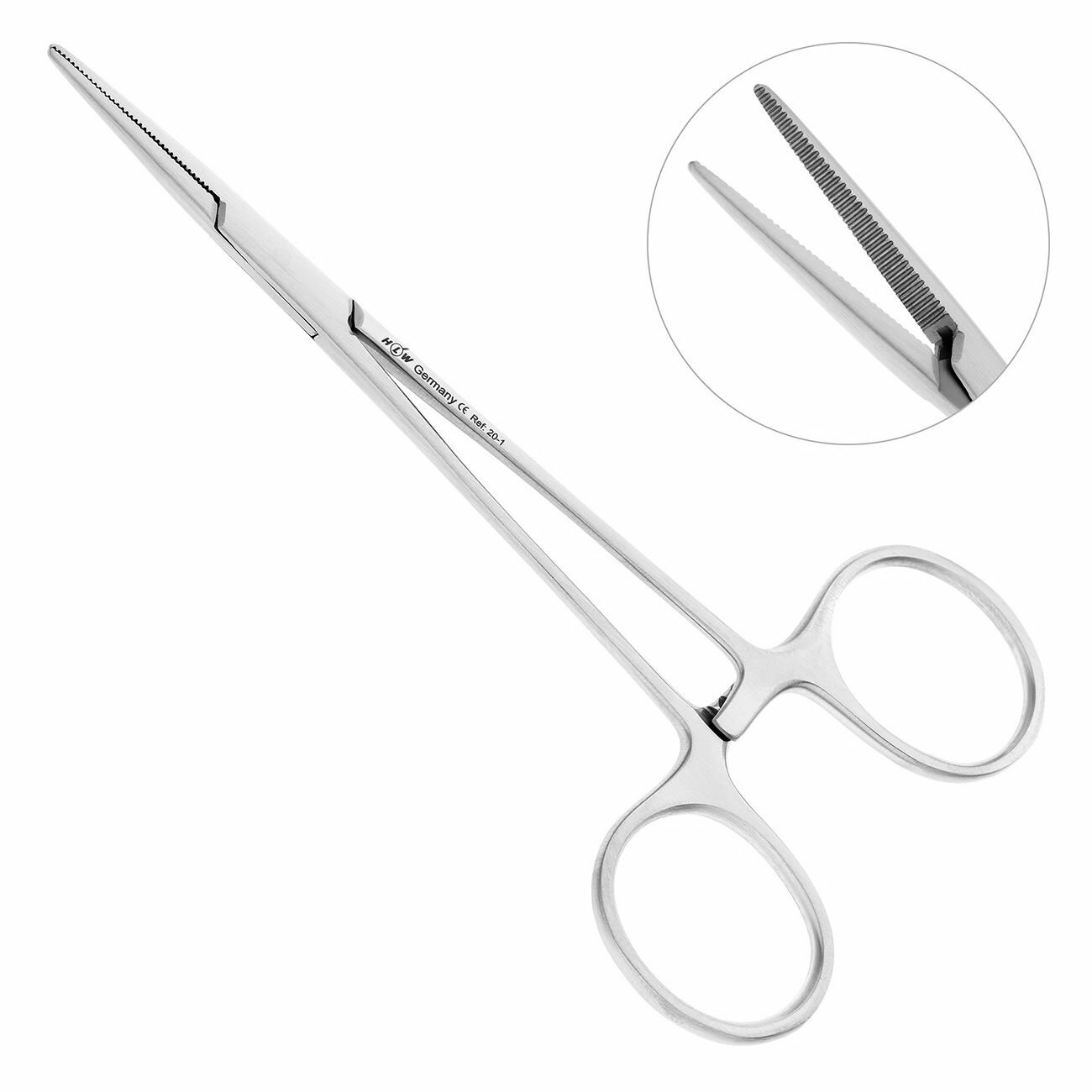 Зажим прямой типа москит Halstead-Mosquito, 12,5 см, HLW Dental Instruments
