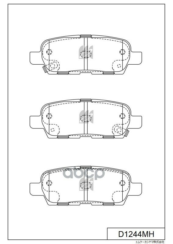 Колодки Торм. Nissan Murano 3,5 4X4 03/05->/Qashqai 1,5-2,0/Dci 02/07->/Tiida 1,6/1,8 09/07->/X-Trail 2,0-2,5/Dci 07/01-> Kas.