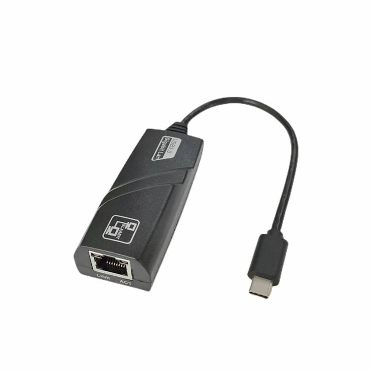 Type-C Hub Lan Adapter/ Сетевая карта Type-C/ Ethernet адаптер сетевой/ RJ45 переходник LAN Интернет 1000 Мбит/с