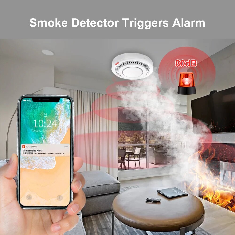 Датчик дыма Tuya Zigbee/Wi-Fi, Zigbee Version — фото 1