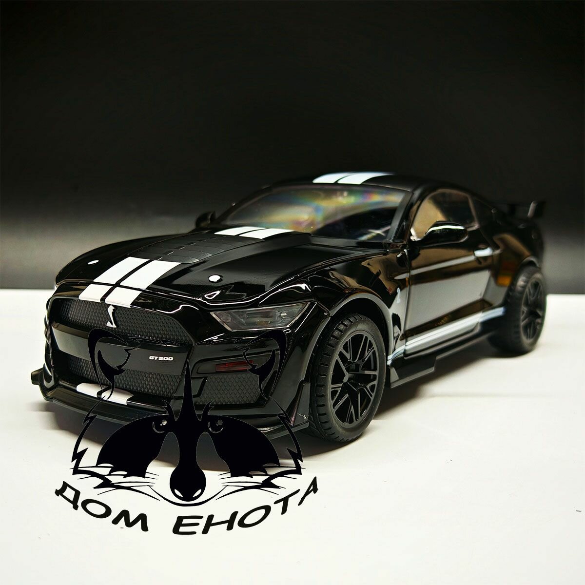 фото Машинка Форд Мустанг. Металлическая модель Ford Mustang Shelby Cobra 1:18 черный 26см