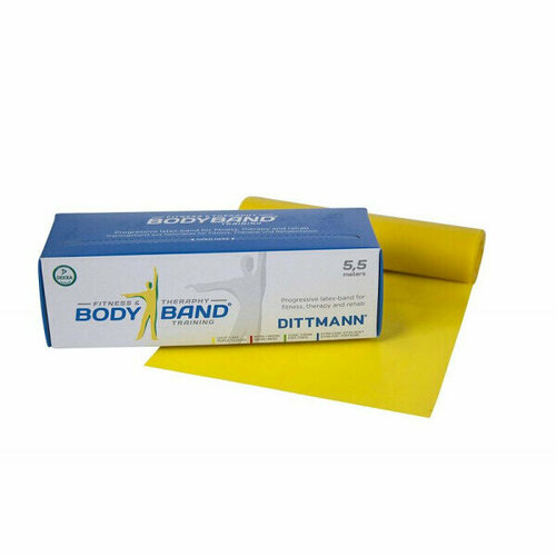 Эспандер ленточный Dittmann Body-Band 55 м низкое сопротивление желтый 6044₽