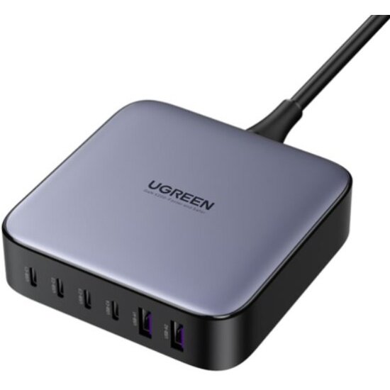 Сетевое зарядное устройство Ugreen CD271 (40914) Nexode 200 Вт 2xUSB-A + 4xUSB-C, Desktop Charger (6-Port), серый