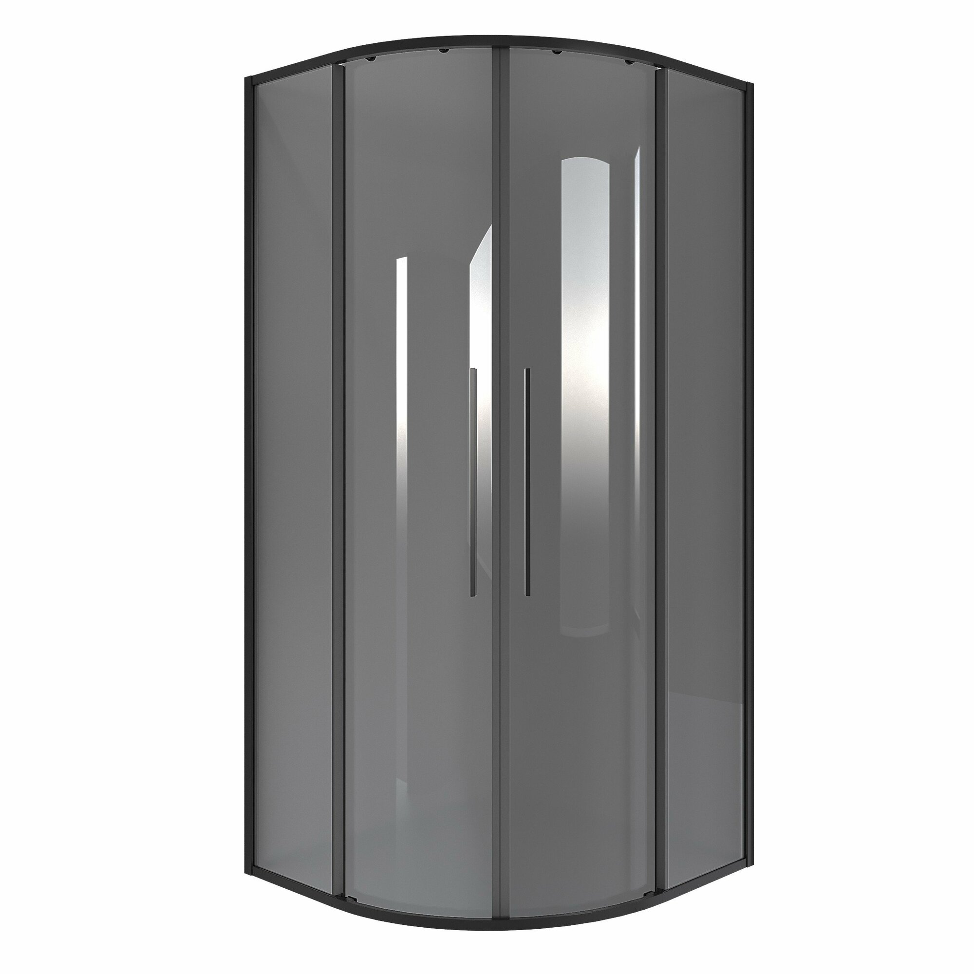 Душевой уголок Niagara Nova 100x100 NG-2827-34BLACK стекло тонированное, профиль черный матовый, без поддона — фото 1