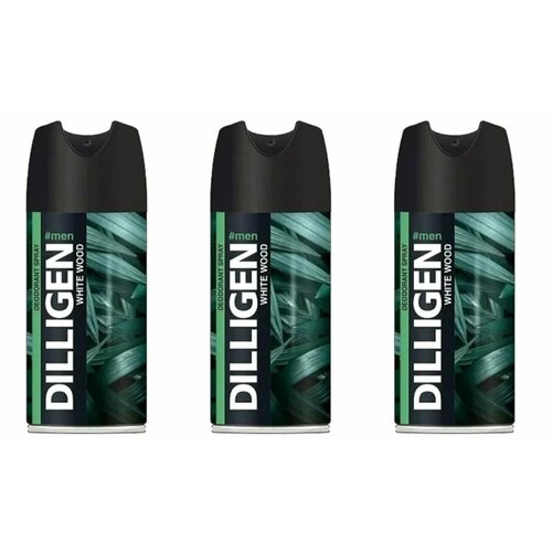 DILLIGEN Део спрей мужской White Wood 150 мл 3 шт 1440₽