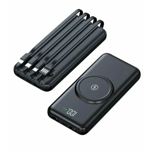 Беспроводной Powerbank повербанк зарядка 10000 mah внешний аккумулятор быстрая зарядка 1400₽