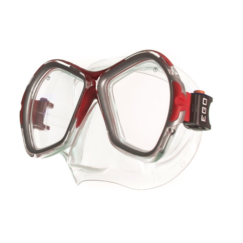 Маска для плавания SALVAS Phoenix Mask CA520S2RYSTH, размер взрослый, серебристо-красная