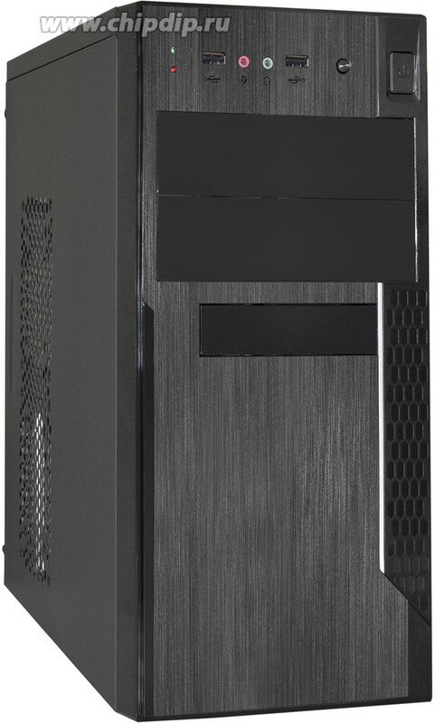 EX283241RUS, Корпус Minitower ExeGate MA-373X-UN350 (mATX, БП UN350 с вент. 12см, 2*USB, аудио, черный)