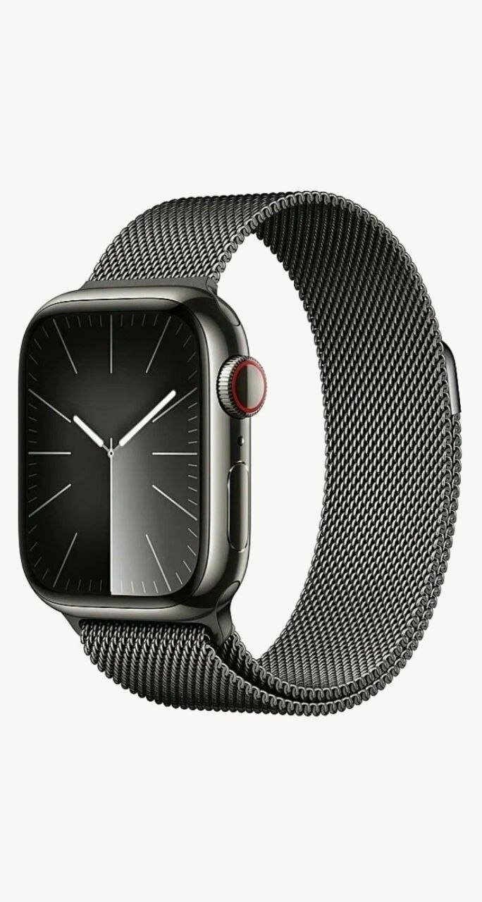 Умные часы Apple Watch Series 9 41 мм Stainless Steel Case GPS+Cellular, Graphite Milanese Loop