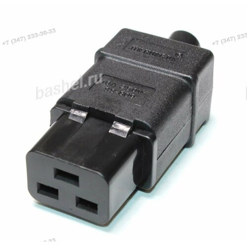 Гнездо АС 3PIN IEС320-C19 16A без пайки электротовар 1443₽