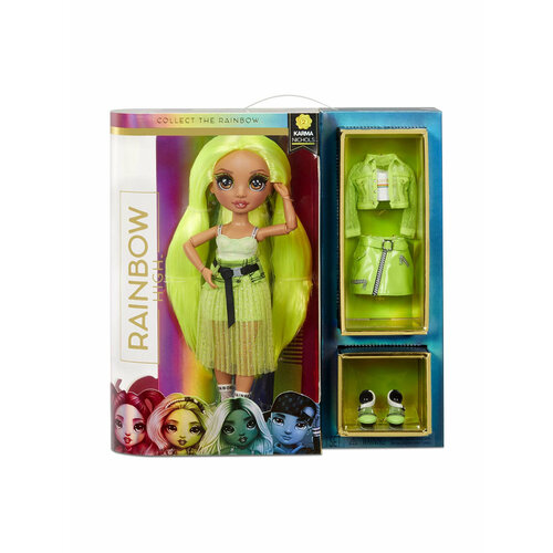 Кукла Rainbow High Fashion Карма Никольс, 28 см салатовый rainbow high игрушка rainbow high кукла карма никольс 28 см 572343