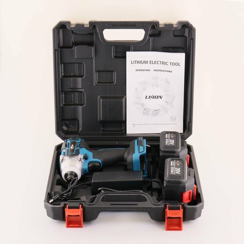 Аккумуляторный шуруповерт ударный импульсный 20V 4Ah 2 акбLi-In кейс BEEZMOTO 7383₽