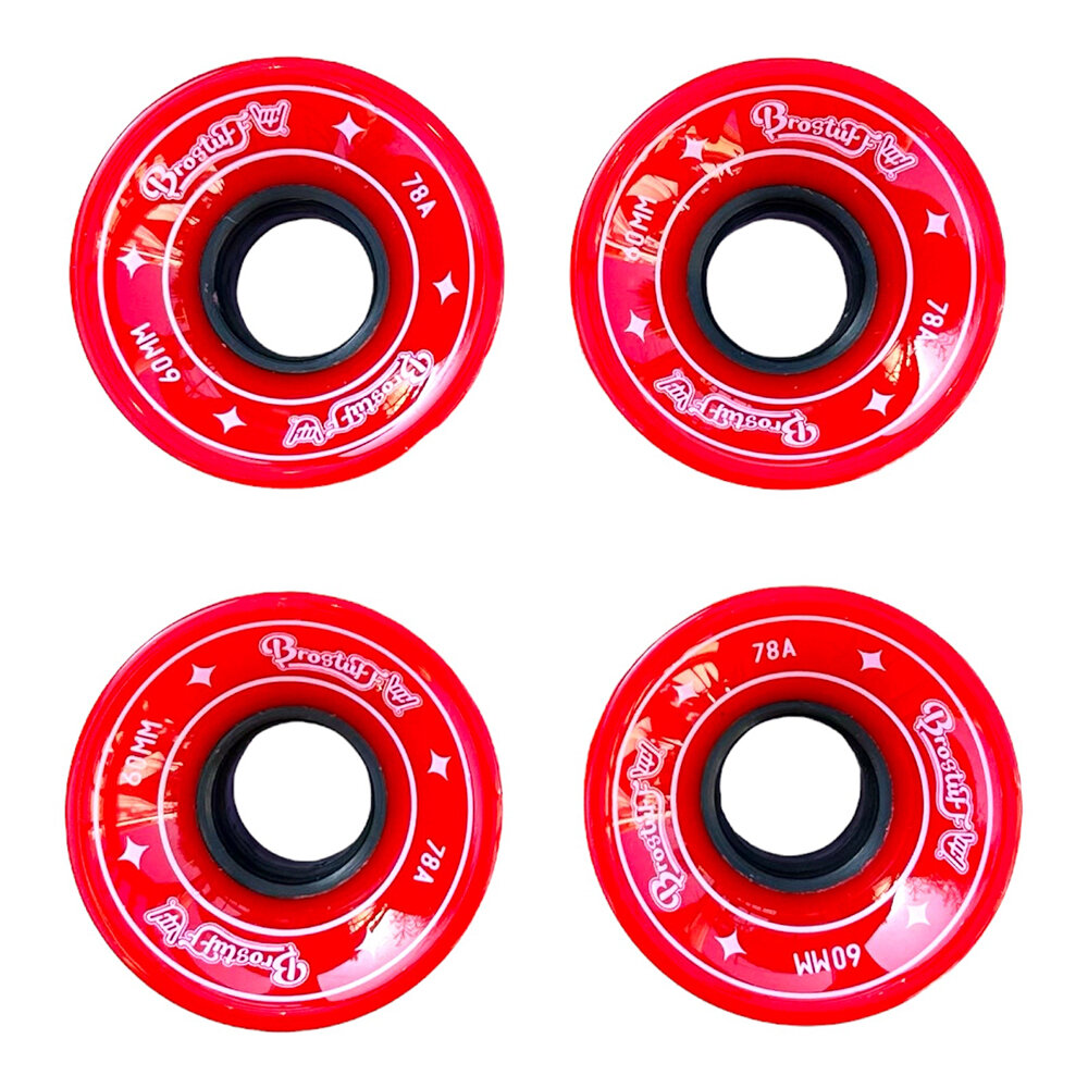 Колеса для круизера BroStuff red, размер 60x45 мм, жесткость 78A