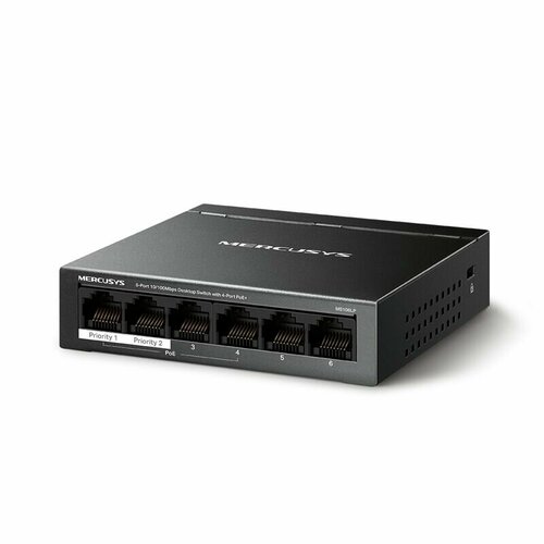 Коммутатор Mercusys Technologies MS106LP 3 ports industrial full gigabit poe switch with 2 poe ports 1 sfp port