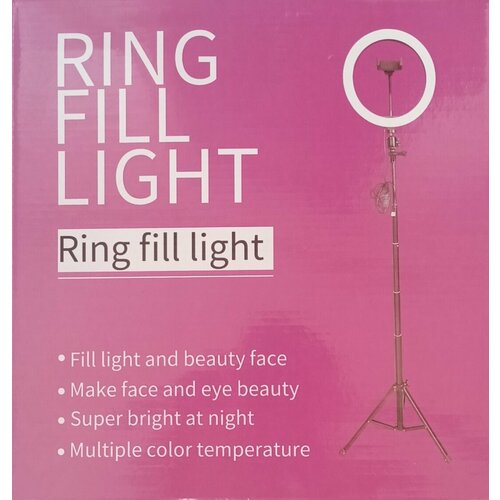 RING FILL LIGHT 26 СМ, кольцевая лампа с Bluetooth пультом, штативом, держателем для телефона