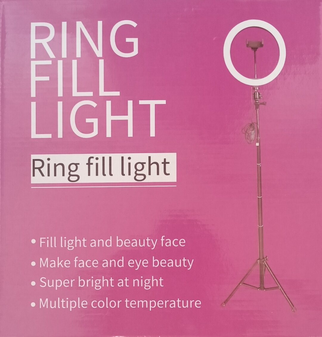 Кольцевой светильник RING FILL LIGHT 26 СМ кольцевая лампа с Bluetooth пультом штативом держателем для телефона