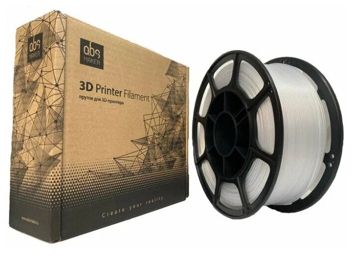 PETG-пруток для 3d-принтера ABS Maker диаметр 175 мм вес 1 кг цвет жемчужный