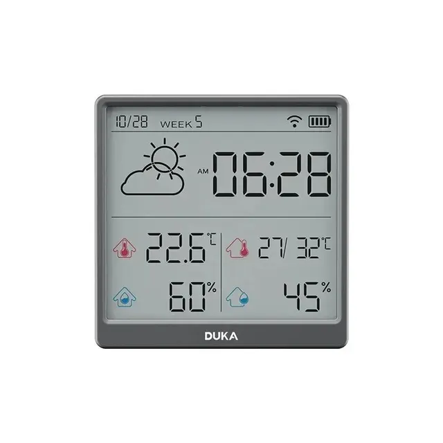 Датчик температуры, влажности ATuMan Duka TH3, серый, EU