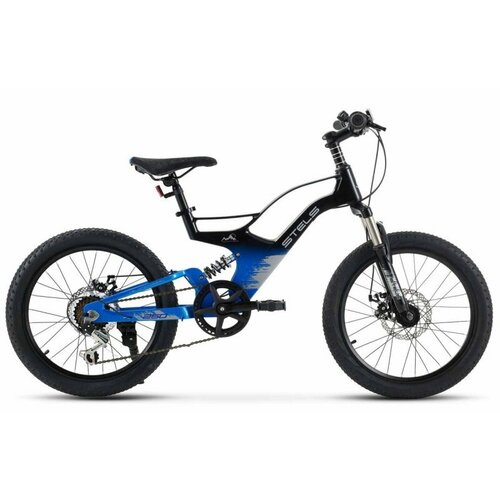 Велосипед 20 Stels Leader 250 MD Z010 магниевая рама 7-ск Синийчерный 2024 1822600₽