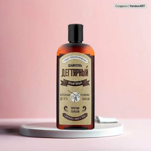 Шампунь дегтярный с березовым дегтем, розмарином и лавандой, 260 мл