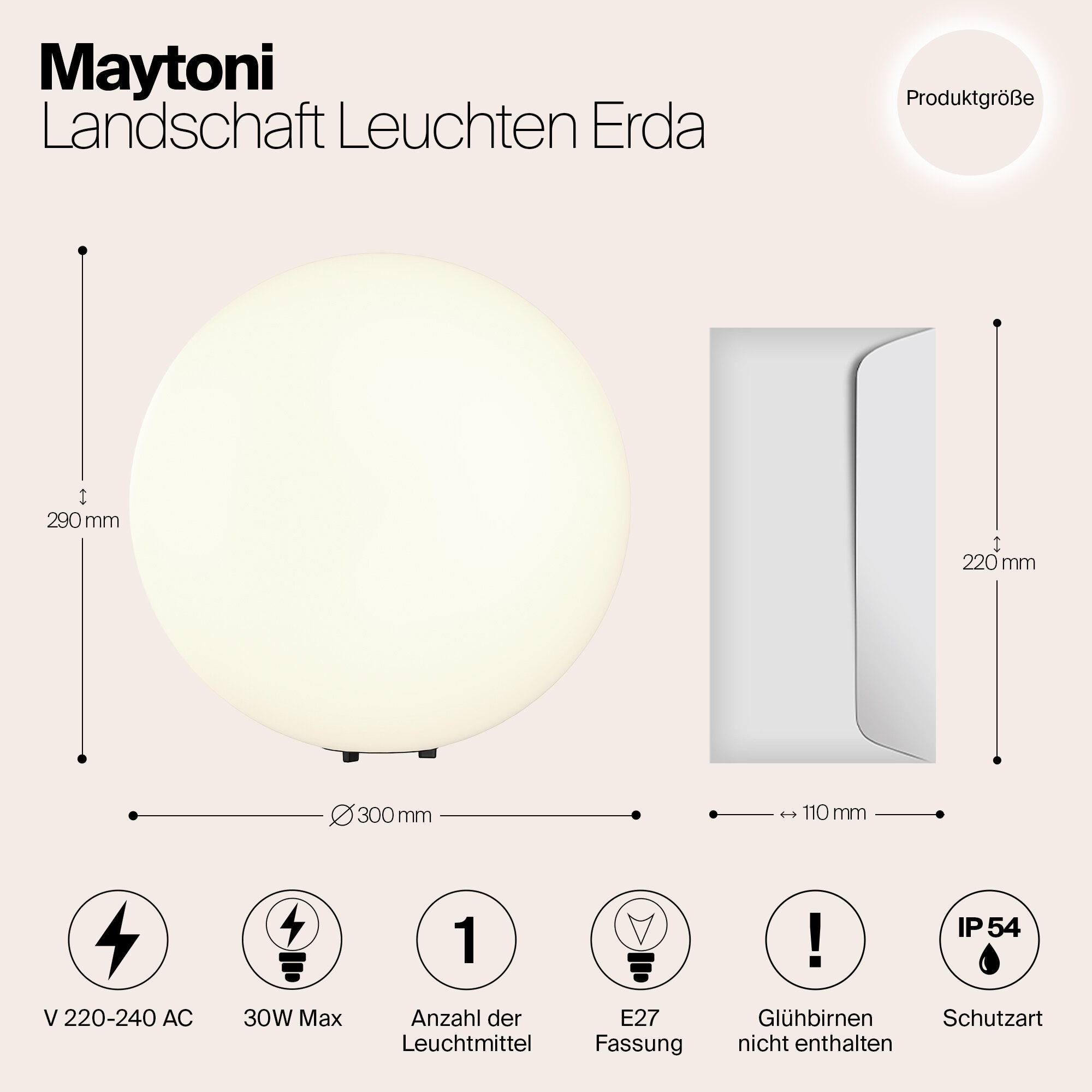 Фонарь уличный Maytoni Erda O594FL-01W Outdoor - фото №16