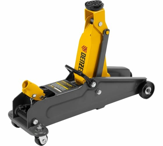 фото Домкрат гидравлический подкатной с фиксатором, 2,5 т, 85-385 мм Denzel 51232