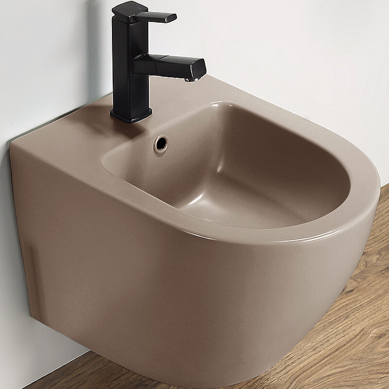 фото Биде подвесное CeramaLux NC В2342BDMC капучино матовое